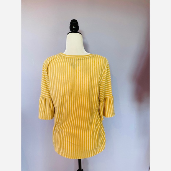 anthropologie W5 concepts striped ruffle top - Picture 2 of 3